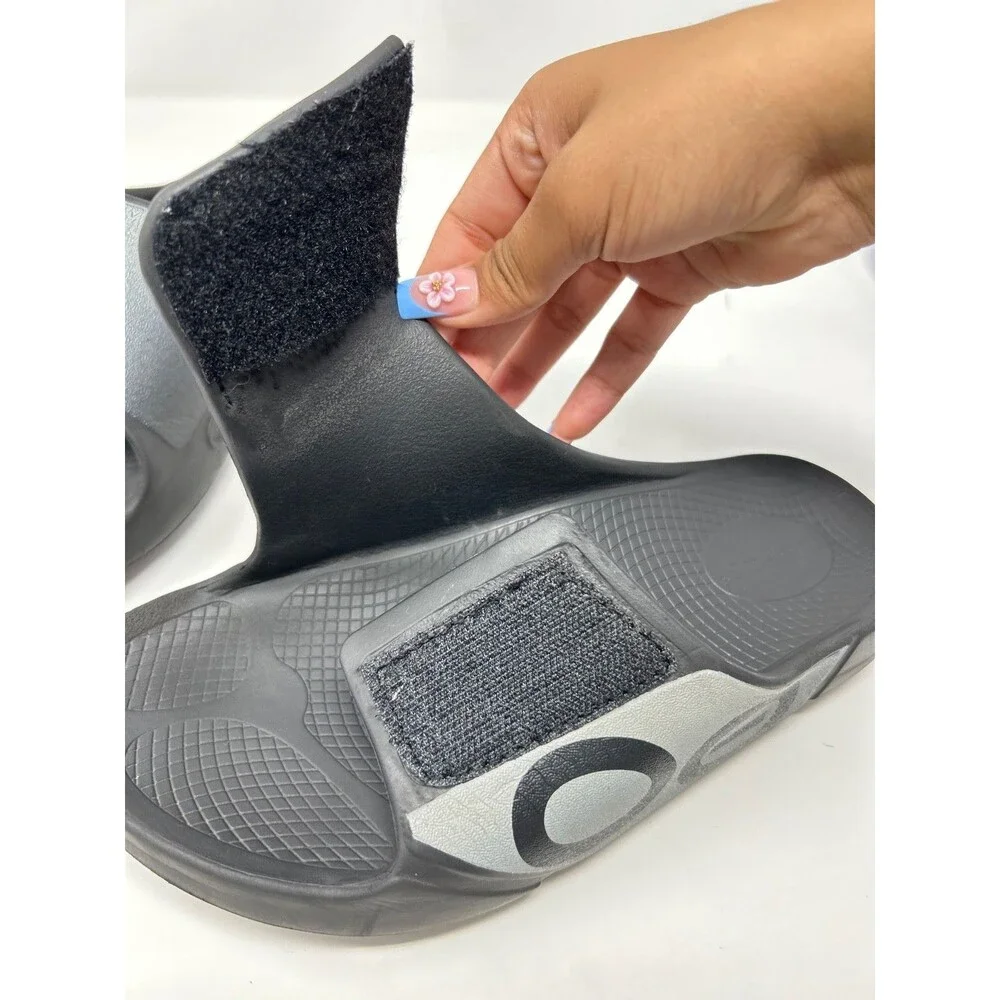 OOFOS OOahh sport slide sandals size M5 W7 EU38 black gray recovery shoes